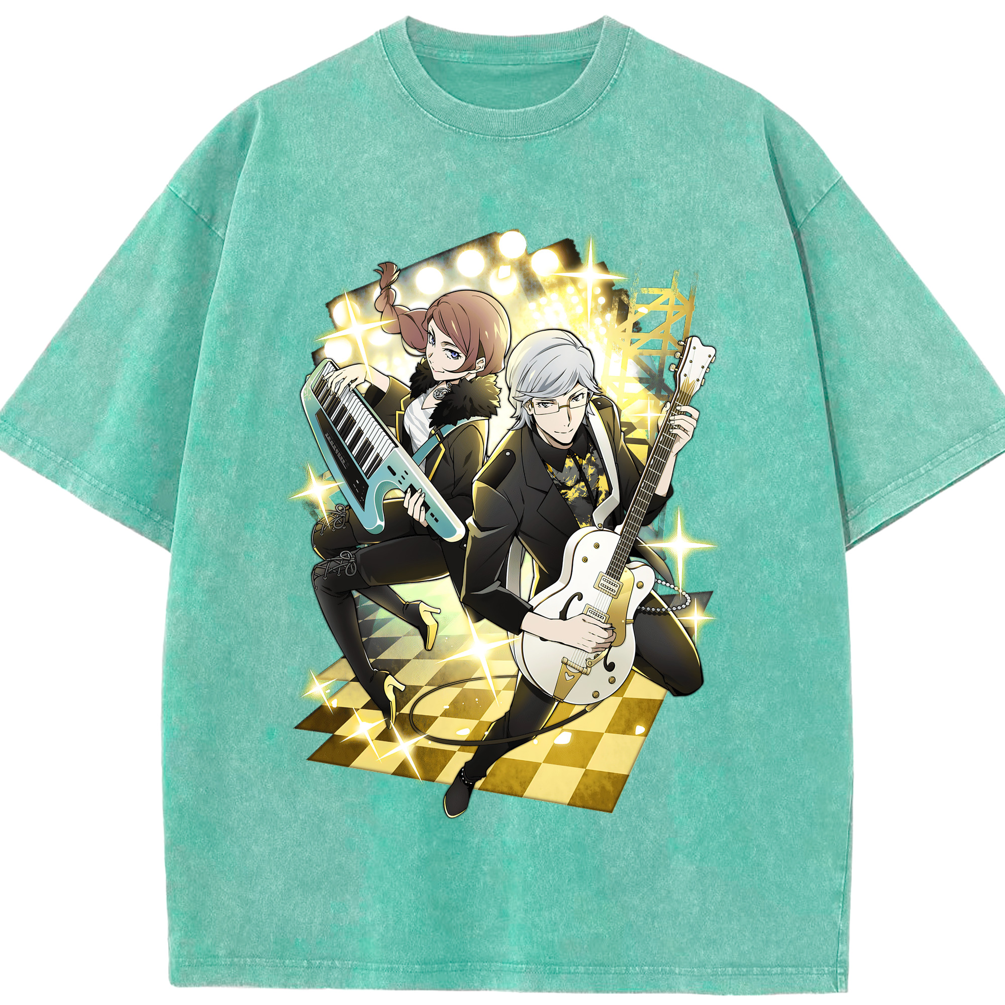 （画像用） 文豪ストレイドッグス Bungo Stray Dogs 綿100% ヴィンテージ風 半袖Tシャツ（フロントプリント）